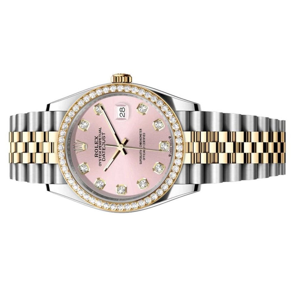 Rolex Lady-Datejust – Two Tone, Pink Dial & Diamond Detail - view 2