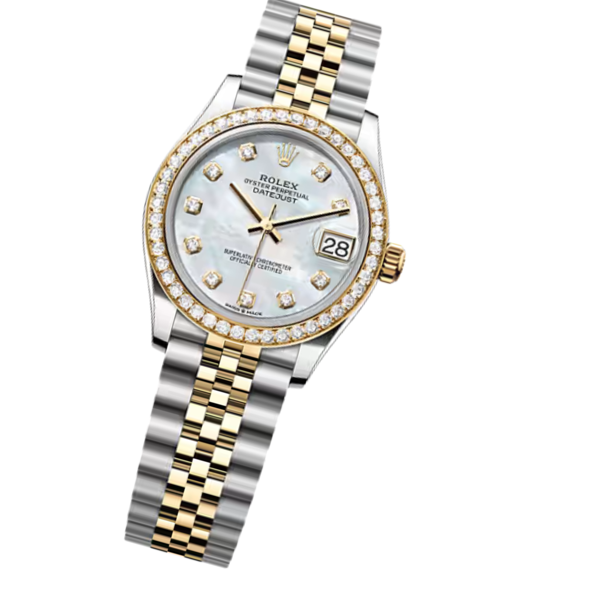 Rolex Lady-Datejust – Two Tone, White Dial & Diamond Detail - view 5