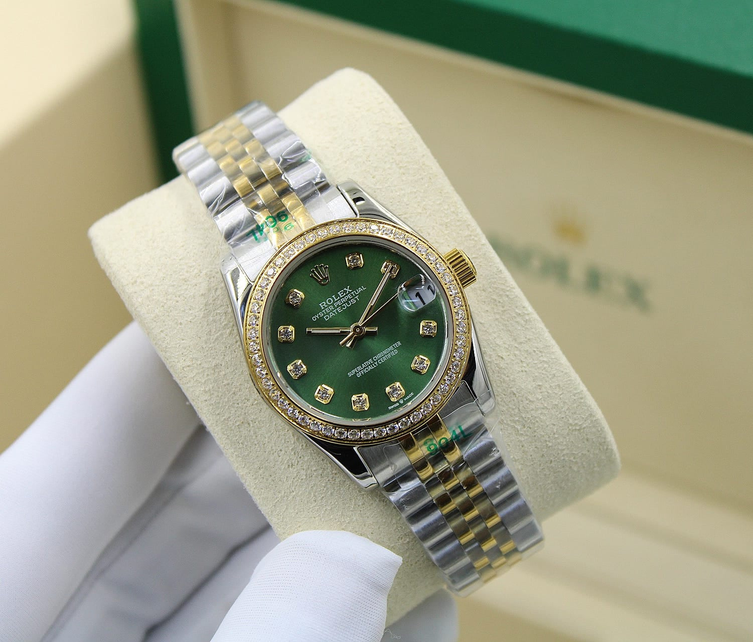 Rolex Lady-Datejust – Olive Green Dial, Two Tone - view 5