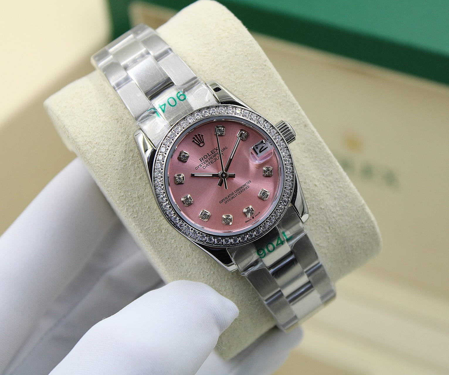 Rolex Lady-Datejust – Pink Diamond Dial & Diamond Bezel - view 5