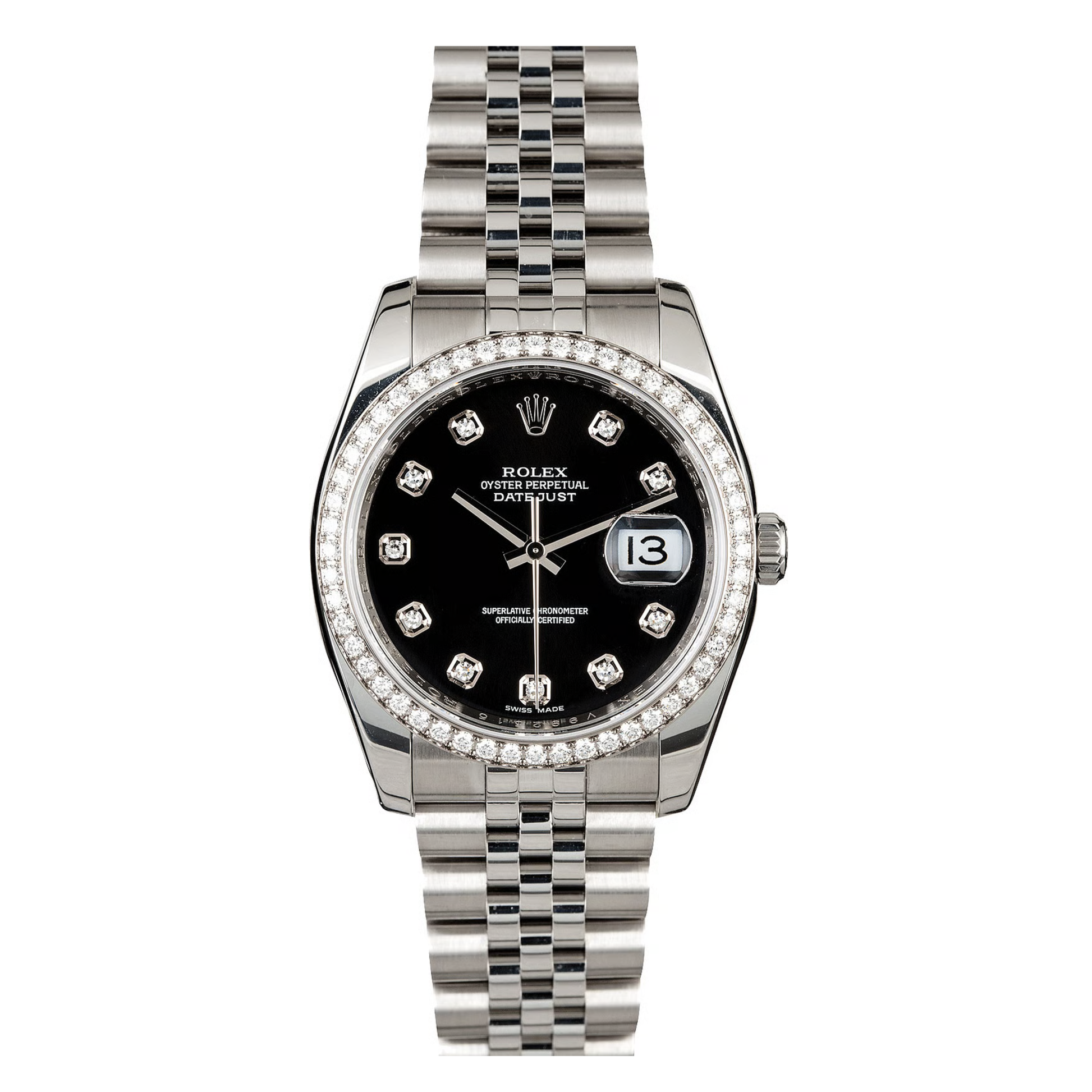 Rolex Lady-Datejust – Black Dial & Diamond Bezel