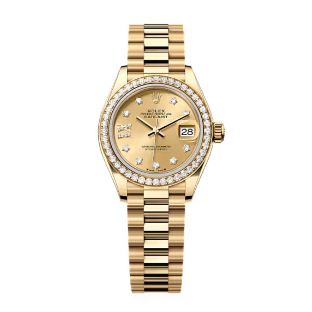 Rolex Lady-Datejust – Yellow Gold Tone & Diamond Detail