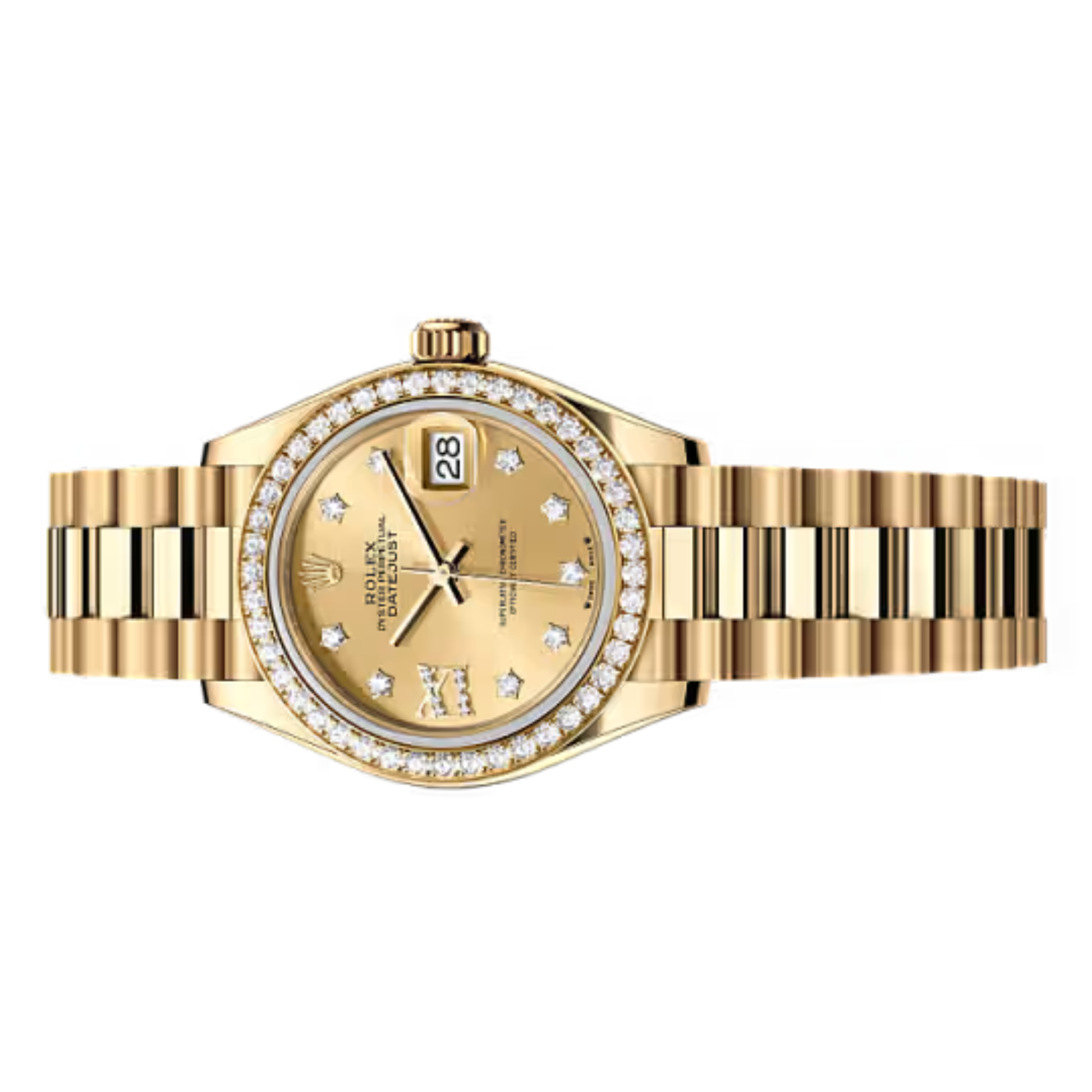 Rolex Lady-Datejust – Yellow Gold Tone & Diamond Detail - view 2