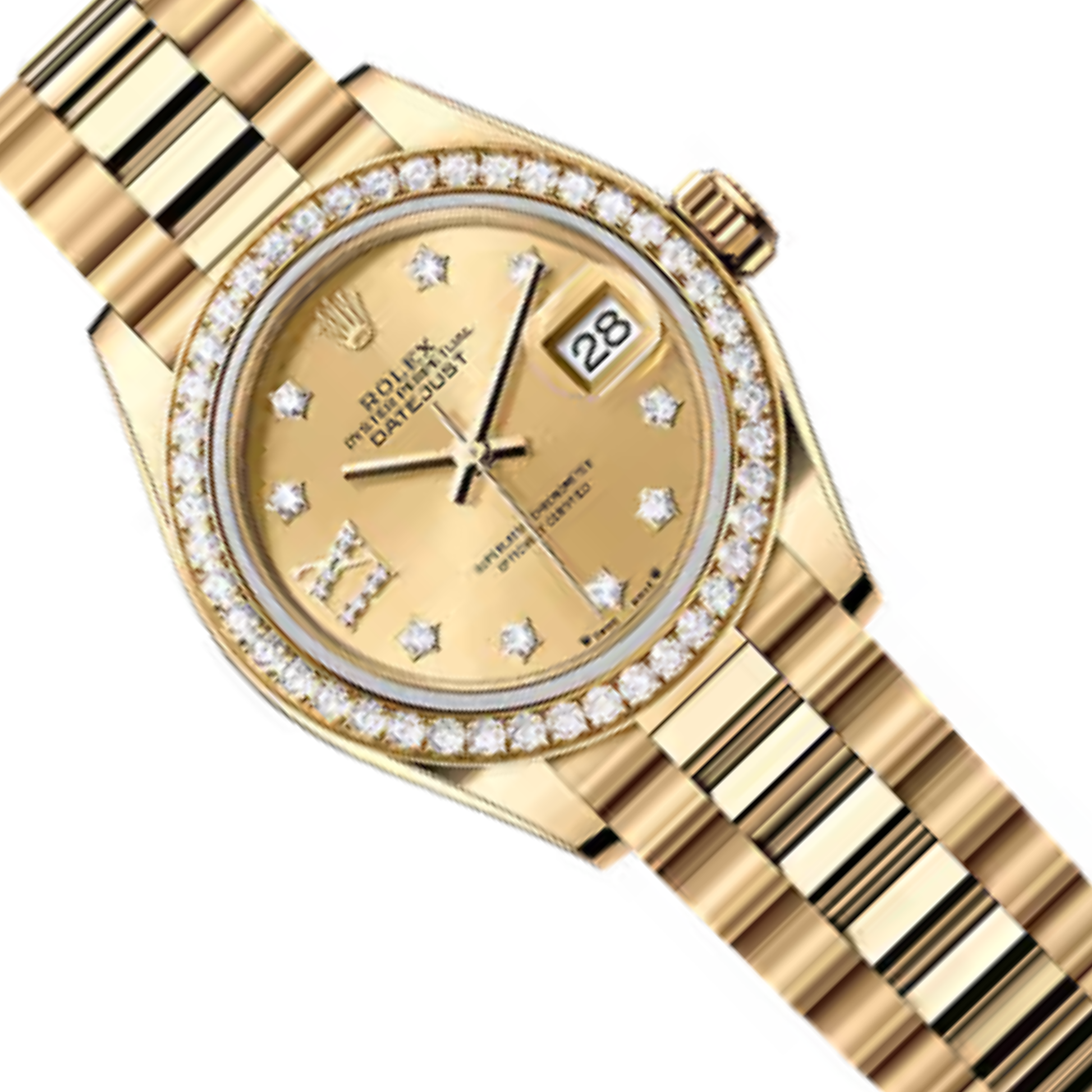 Rolex Lady-Datejust – Yellow Gold Tone & Diamond Detail - view 3