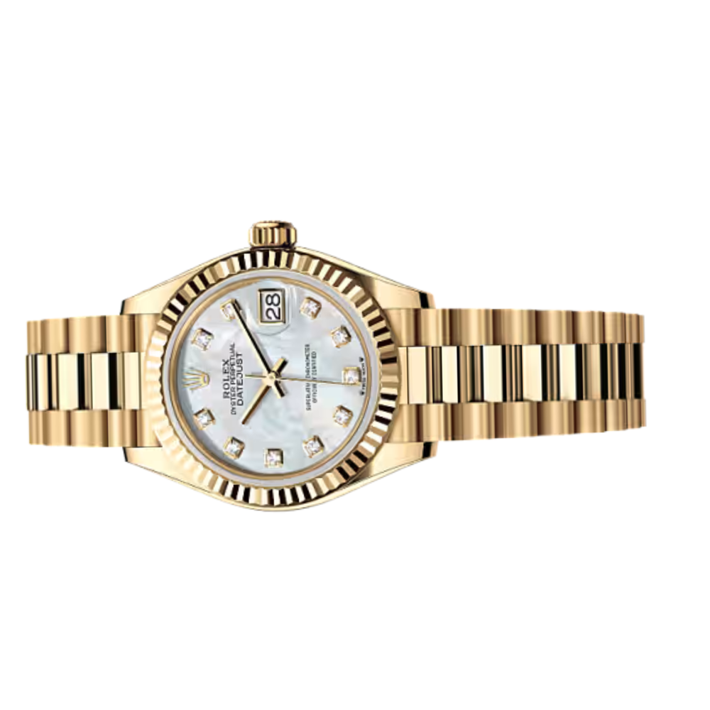 Rolex Lady-Datejust – Yellow Gold Tone & White Diamond Dial - view 2