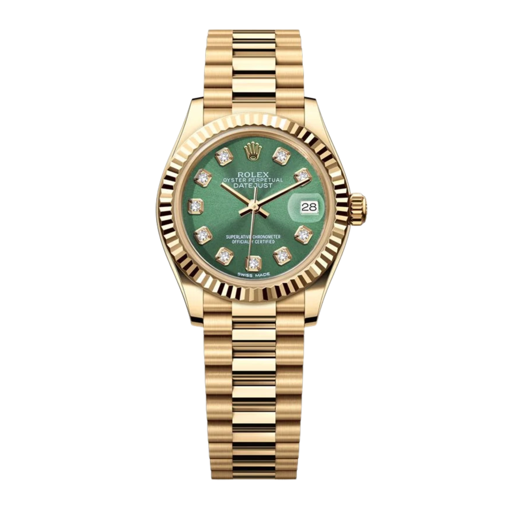 Rolex Lady-Datejust – Olive Green Dial, Steel Tone